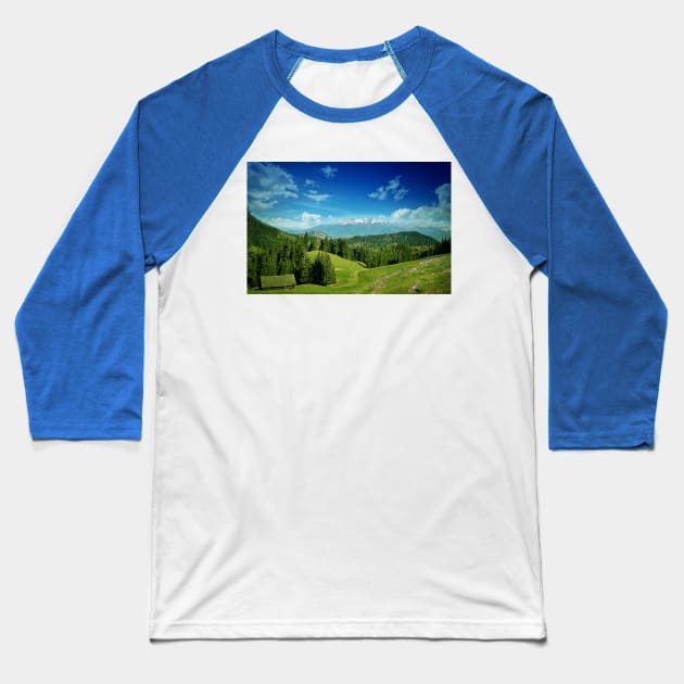 mount valley Baseball T-Shirt by psychoshadow